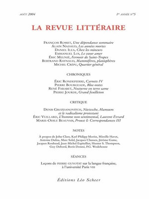 cover image of La Revue Littéraire N°5